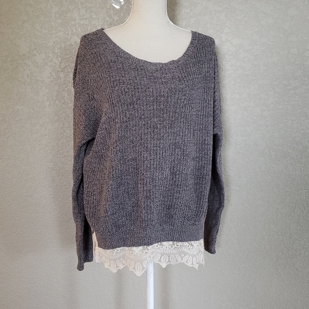 Pins And Needles lace hem sweater
